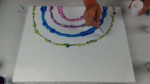 🌈 Dutch Pour Abstract Rainbow 🌈 25 colours used! acrylic paint pour, fluid art, acrylic painting