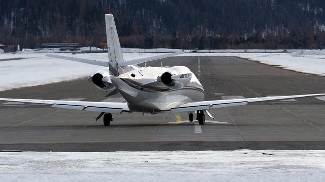 Samedan Airport | Cessna 560XL Citation XLS+ | OM-FLY | Elite Jet | Valley Landing And Take-Off