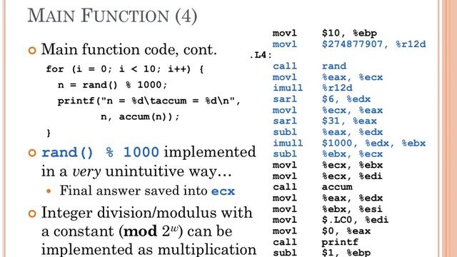 Lec06 x86 64 Implementation Of C Program смотреть онлайн