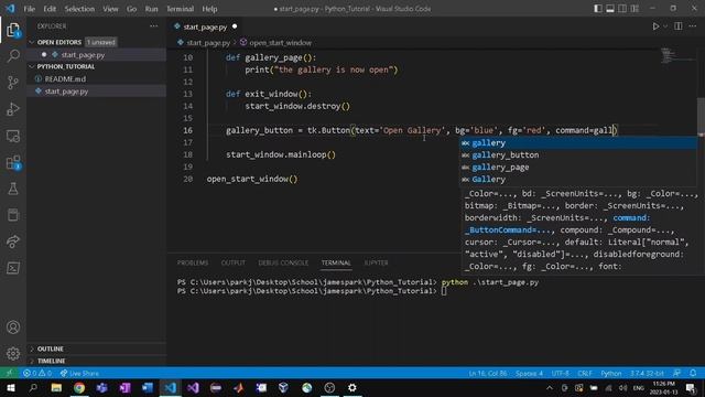 How to Create a Start Page in Python Using Tkinter смотреть онлайн
