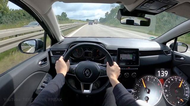 2021 Renault Clio 1.0 TCe 90 91 PS TOP SPEED AUTOBAHN DRIVE POV смотреть онлайн