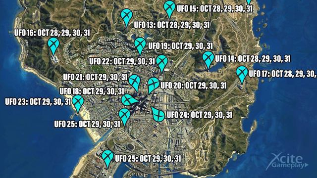 UFO Spawn Locations Map **Halloween Event 2023** All 26 UFO Locations | GTA 5 ONLINE смотреть онлайн