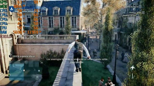 Assassin's Creed Unity GeForce GTX 1060 6GB + Intel Core i3-8100 3.60Ghz смотреть онлайн