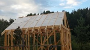 Каркасный дом 5*6 в одиночку за 3 месяца: все этапы за 20 мин