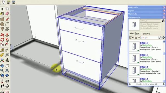 SketchUp Kitchen Design using Dynamic Component Cabinets (Part 1 of 3) смотреть онлайн