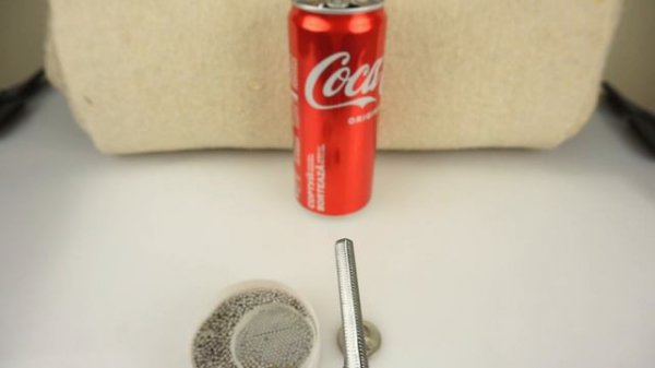 Colt 1851 Navy Civil War Revolver 2mm. Pinfire Gun Pearl vs Coca Cola can