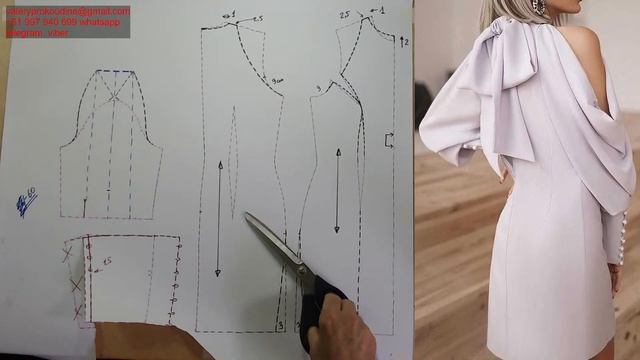 моделируем платье. modelado de vestido #курсы кройки и шитья #diseño de modas смотреть онлайн