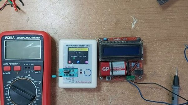 Обзор мультифункционального тестера TC-1. Сравнение со старым транзистор-тестером и мультиметром.