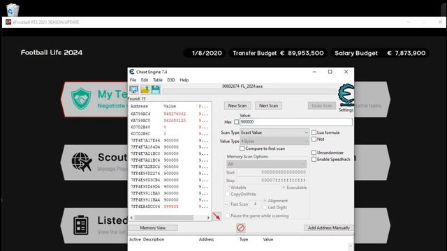 Tutorial Cheat salary budget PES 2021 Mudah di SmokePatch смотреть онлайн