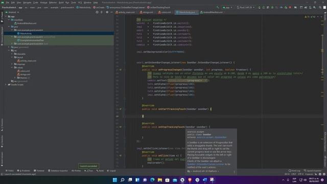 Controlar Brillo de imagen y textos en Android Studio | SeekBar y Switch смотреть онлайн
