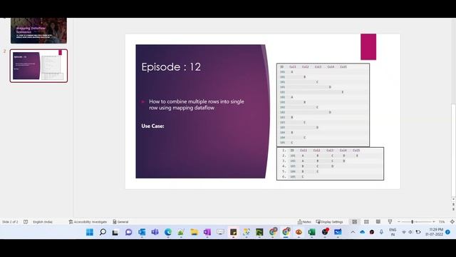 12. How to combine multiple rows into single row using mapping data flow смотреть онлайн