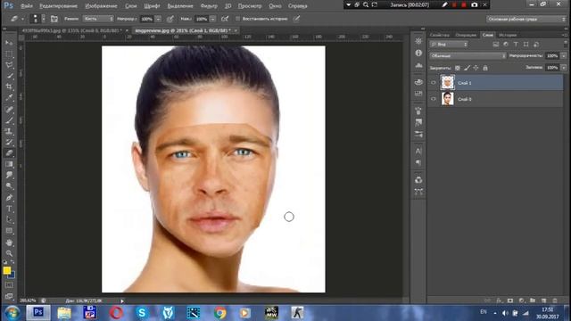 КАК ЗАМЕНИТЬ ЛИЦО У ЧЕЛОВЕКА В ФОТОШОП CS6? смотреть онлайн