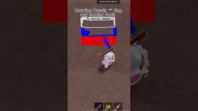 Drawing Russia ?? Flag and coming back 5 mins later OMG! ? #roblox #robloxspraypaint #russia смотреть онлайн