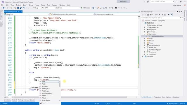 Attach & Entry | Part - 13 | Learn Entity Framework Core 2.0 (EFC2) using ASP.Net Core смотреть онлайн