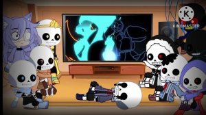 Sans AU and??? react to nightmare classic Sans vs nightmare bendy part 3 final