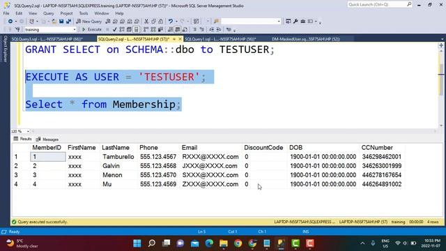 SQL | Dynamic Data Masking | How to mask sensitive data | MS SQL смотреть онлайн