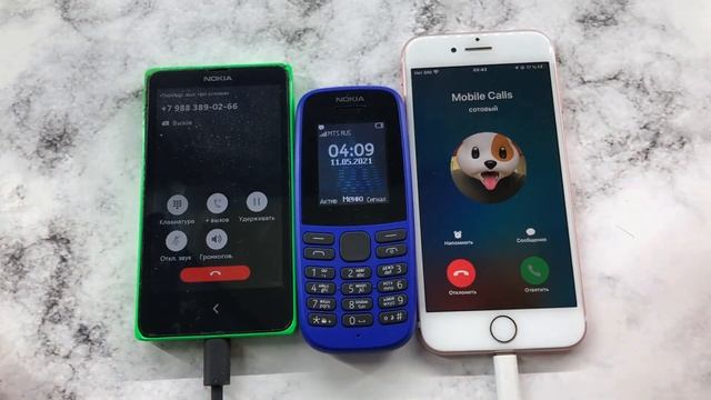 Mobile Calls Apple IPhone 7, Nokia 105, Nokia 980/ Outgoing, Incoming Call/ Madness Mobile