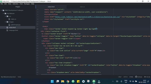 How to Add Sticky Navbar in a Website | Bootstrap Navbar | codeeayan смотреть онлайн