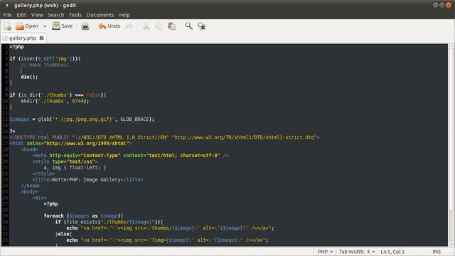 PHP Tutorial: Automatic Image Gallery [part 01] смотреть онлайн