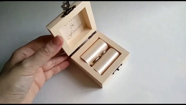 Свадебная шкатулочка для колец цвета айвори смотреть онлайн