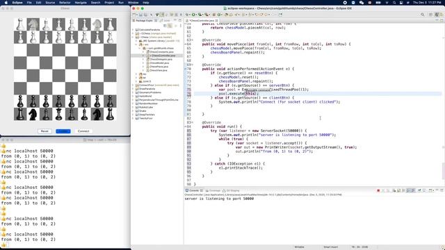 Java Chess 022: Spawning a new thread for socket server смотреть онлайн