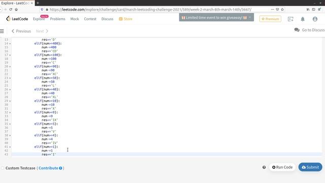 Easiest Method to Think for any Coding Problem | 12. Integer to Roman | March Leetcoding Challenge смотреть онлайн