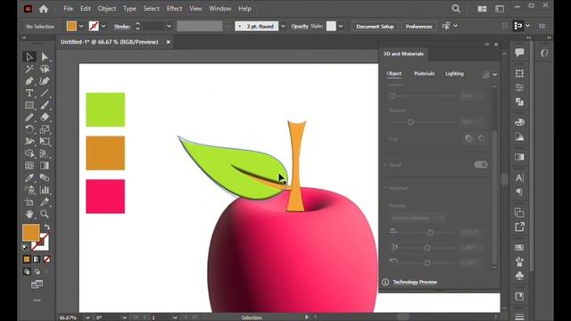 Apple draw in illustrator | how to make creative idea illustrator | illustrator design idea смотреть онлайн
