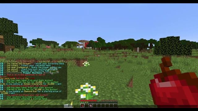 Buy and sell items in Minecraft with Player Auction Plugin смотреть онлайн