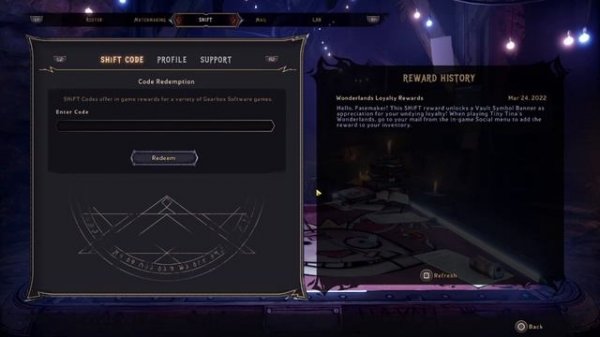 HOW TO ENTER SHIFT CODES IN TINY TINA'S WONDERLANDS HOW TO GET SKELETON KEYS