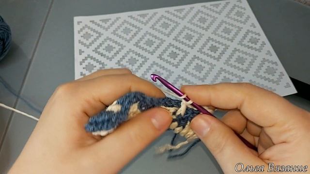 Двусторонний жаккард крючком смотреть онлайн