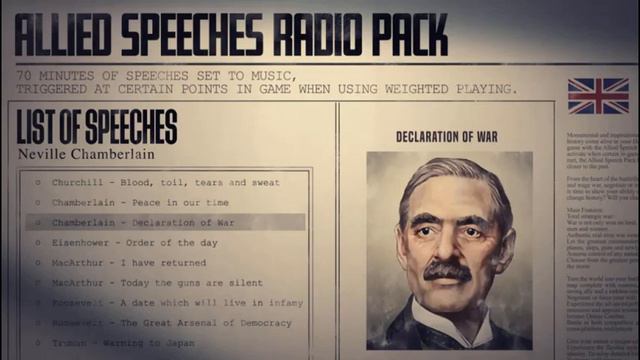 Hearts of Iron 4 - Soundtrack - Allied Speeches - Chamberlain - Peace In Our Time смотреть онлайн