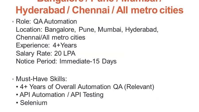 Software Testing Vacancies | 13 Oct 2022 | Manual Testing | Automation Testing | Across India смотреть онлайн