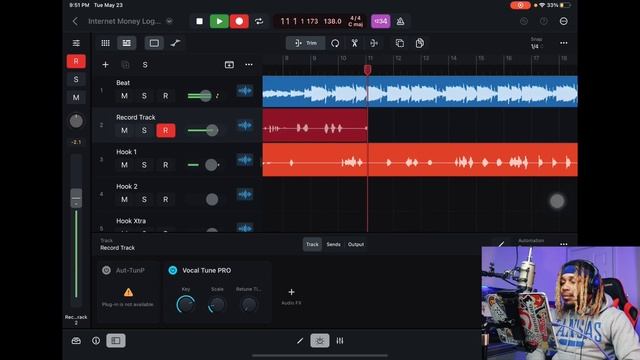 Recording Vocals with the INTERNET MONEY TEMPLATE in LOGIC PRO on iPAD // Logic Pro iPad Template смотреть онлайн