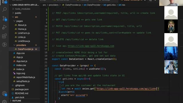 React API links CRUD p1 2.28 смотреть онлайн