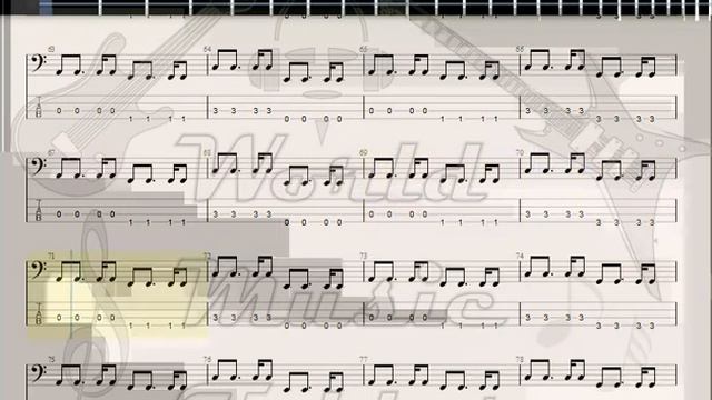 Iggy Pop the passengers BASS GUITAR TAB смотреть онлайн