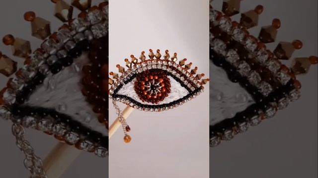 Брошь "Глазик". Броши. Глаз от сглаза. Brooches. Handmade. смотреть онлайн