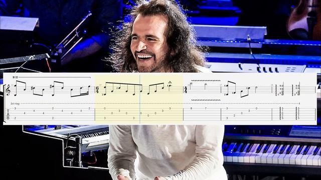 How to play "Yanni - One Man's Dream" on guitar (Tabs) Fingerstyle смотреть онлайн