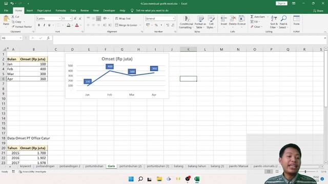 Cara Membuat Grafik Garis di Excel antar Tahun atau antar Bulan смотреть онлайн