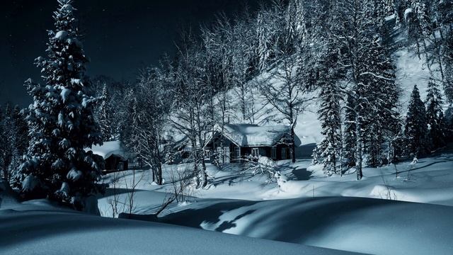 Картинка зима. Лес, снег, деревня, сугробы, зима, Кузнецкий Алатау, домики, деревья. смотреть онлайн