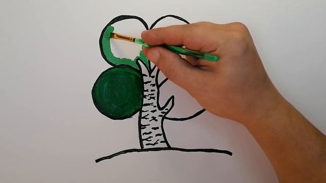 "Раскраски" "Как нарисовать и раскрасить БЕРЁЗУ" "Мультик-Раскраска БЕРЁЗА" смотреть онлайн