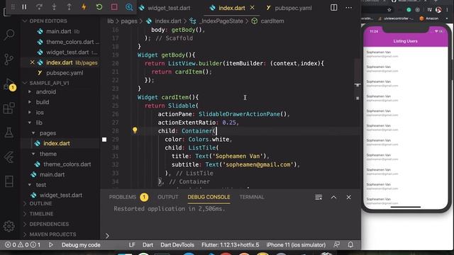 Flutter Design UI - Sample User Crud API Part I смотреть онлайн