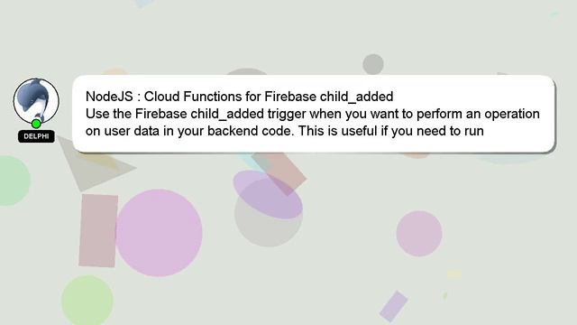 NodeJS : Cloud Functions for Firebase child_added смотреть онлайн