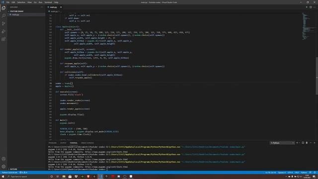 Python Pygame: How to make Snake смотреть онлайн