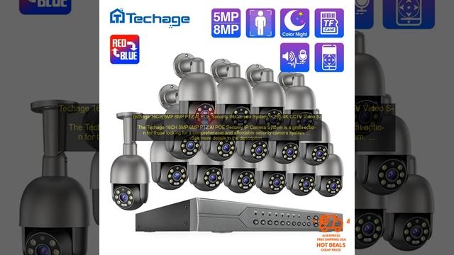 1005004779872354 Techage 16CH 5MP 8MP PTZ AI POE Security IP Camera System H 265 4K CCT смотреть онлайн