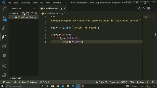Python Program To check year is Leap or Not? смотреть онлайн