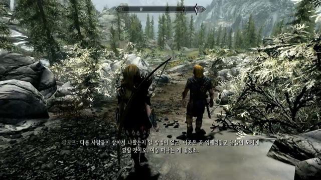 엘더스크롤5 : 스카이림 (The Elder Scrolls 5 : SKYRIM) #1 - 노드전사와 헬겐습격