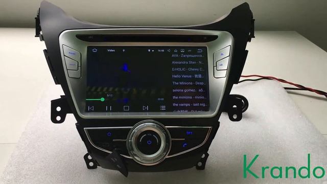 Krando android 7.1 car dvd player for hyundai elantra 2011 2012 2013 wifi gps DAB+ смотреть онлайн