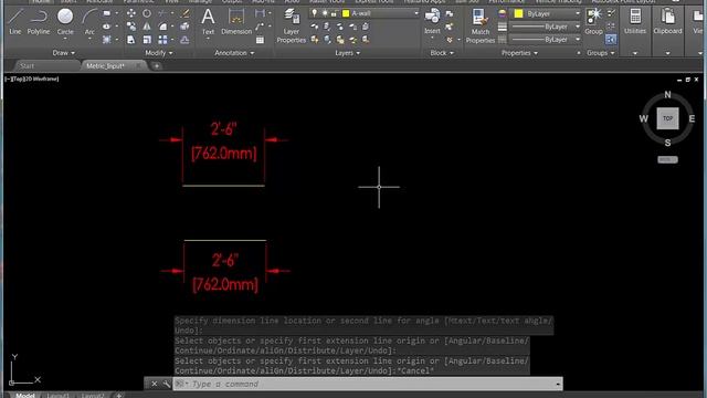 AutoCAD Metric Input Architectural Units DWG смотреть онлайн