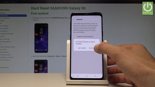 How to Change Language on SAMSUNG Galaxy S9 - Language Settings смотреть онлайн