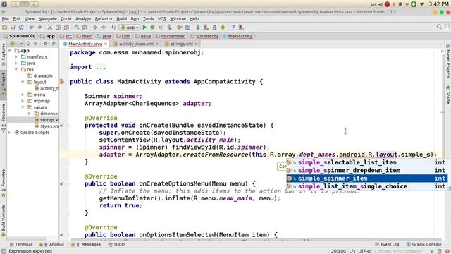 65 Android Studio Spinner смотреть онлайн